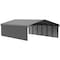 Arrow Storage Products Galvanized Steel Carport, W/ 2-Sided Enclosure, Compact Car Metal Carport Kit, 20'x29'x9', Charcoal CPHC202909ECL2 - alternate 1